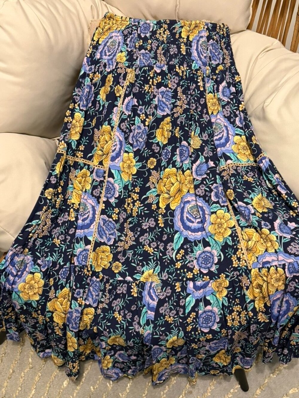 Spell Full Bloom Maxi Skirt & Floral Bloom Tank Set Medium Rare Sold NWT - Picture 11 of 13